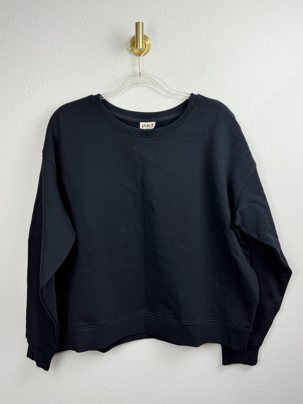Pact NWOT Organic Cotton Cloud Brushed Fleece Crewneck Sweater Size XL - Picture 2 of 11